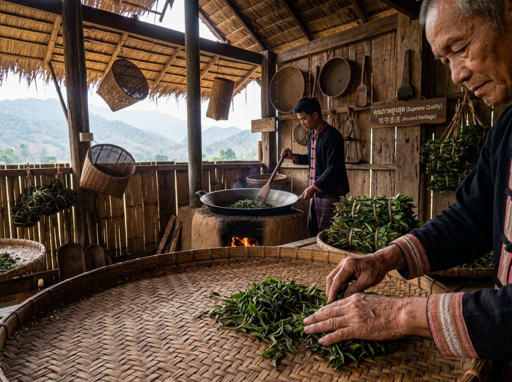 传统制茶工艺，手工精制每一批茶叶